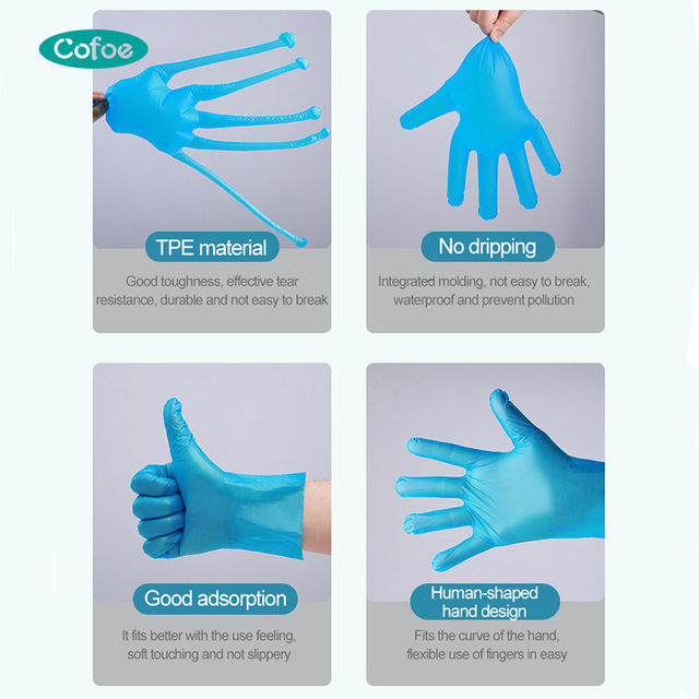 Finger wasserdichte Haushalts-TPE-Handschuhe